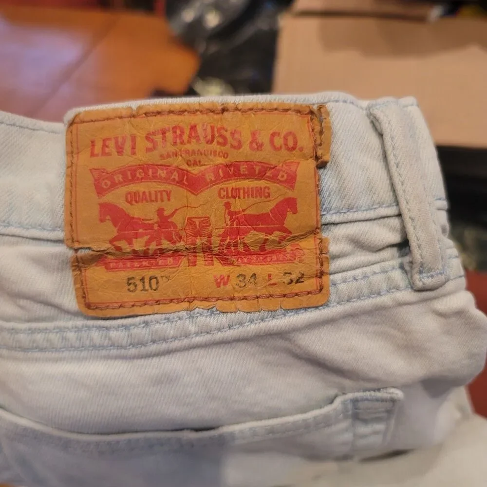Levi's 512 Slim Taper Men's Light Wash Stretch Denim Jeans 5-Pocket